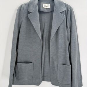 Vintage Devon Gray Knit Blazer Jacket Made in USA Size 12